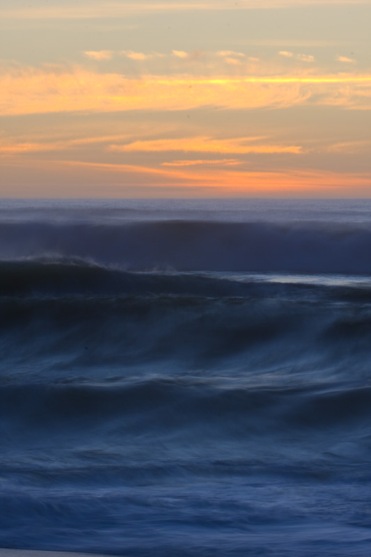 Waves Breaking After Sunset